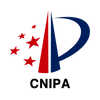 Logo of CNIPA with red and blue design elements on a white background
